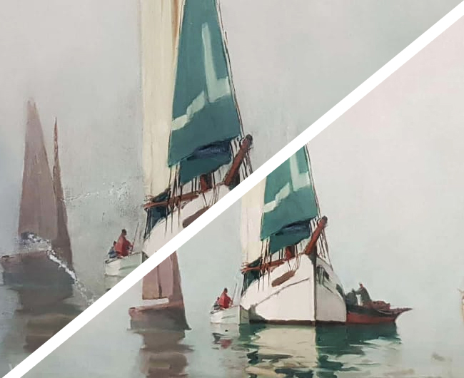 Remoção de repintura feita com tinta automotiva.